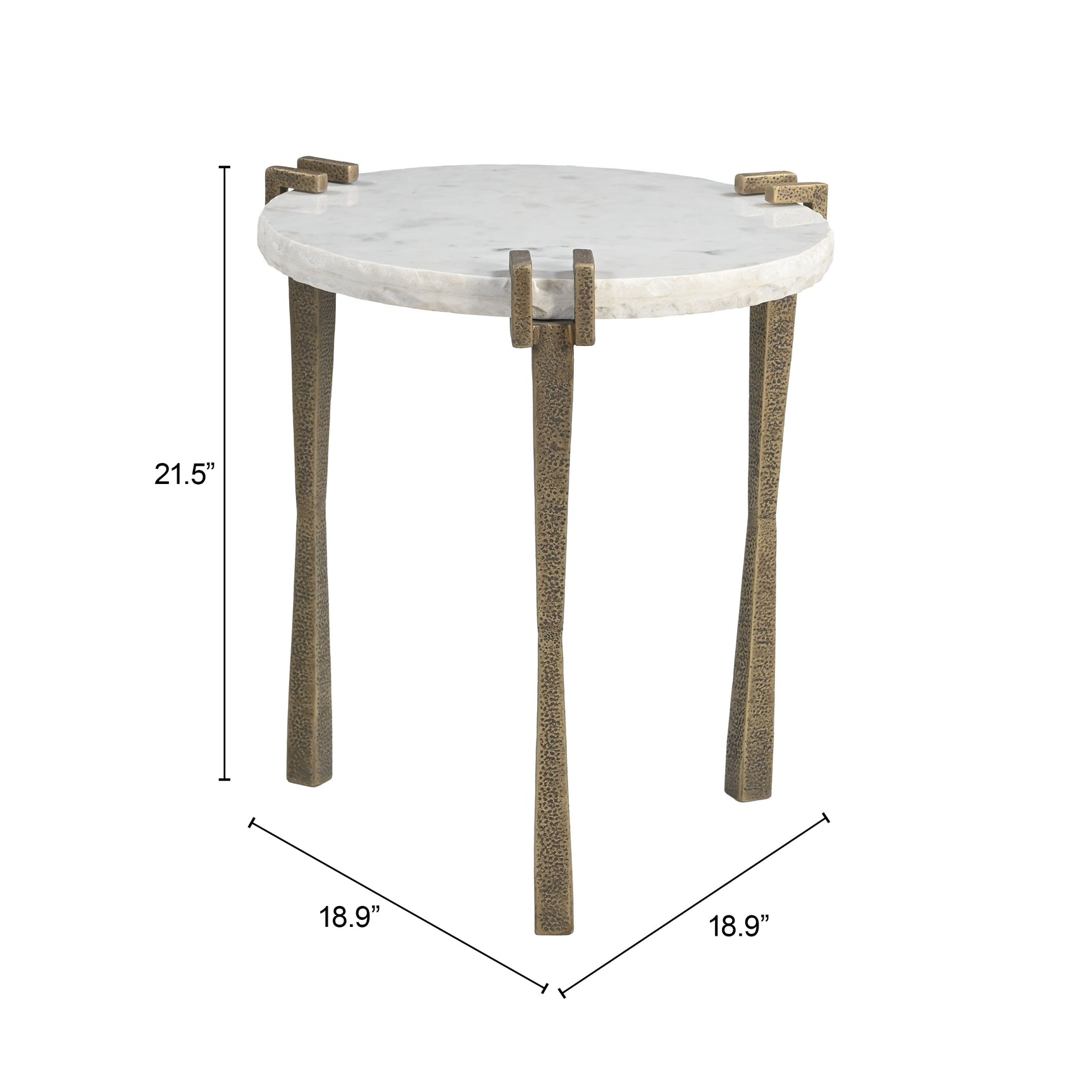 Rench White Side Table - Ornate Home