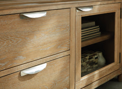Rencott Light Brown 80" TV Stand - Ornate Home