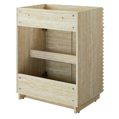 Render 24" Faux Travertine Bathroom Vanity Cabinet (Sink Not Included) - Ornate Home