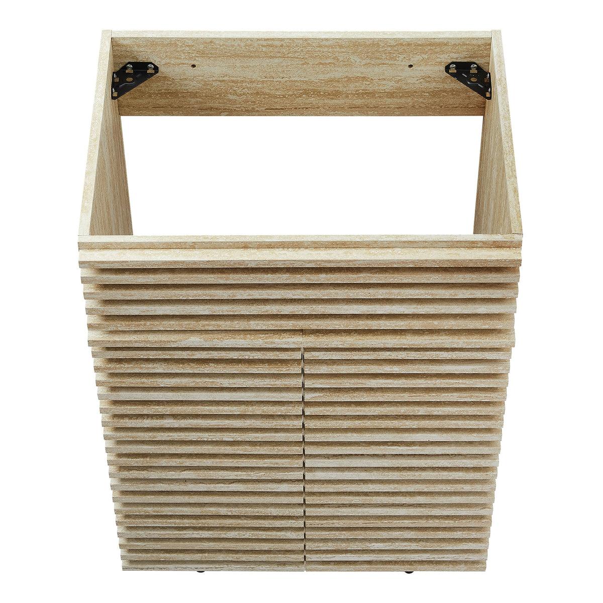 Render 24" Faux Travertine Bathroom Vanity Cabinet (Sink Not Included) - Ornate Home