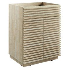 Render 24" Faux Travertine Bathroom Vanity Cabinet (Sink Not Included) - Ornate Home