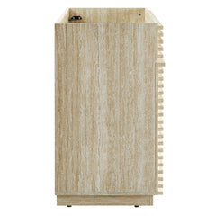 Render 30" Faux Travertine Bathroom Vanity Cabinet (Sink Not Included) - Ornate Home