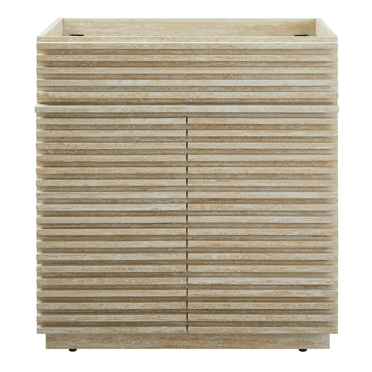Render 30" Faux Travertine Bathroom Vanity Cabinet (Sink Not Included) - Ornate Home