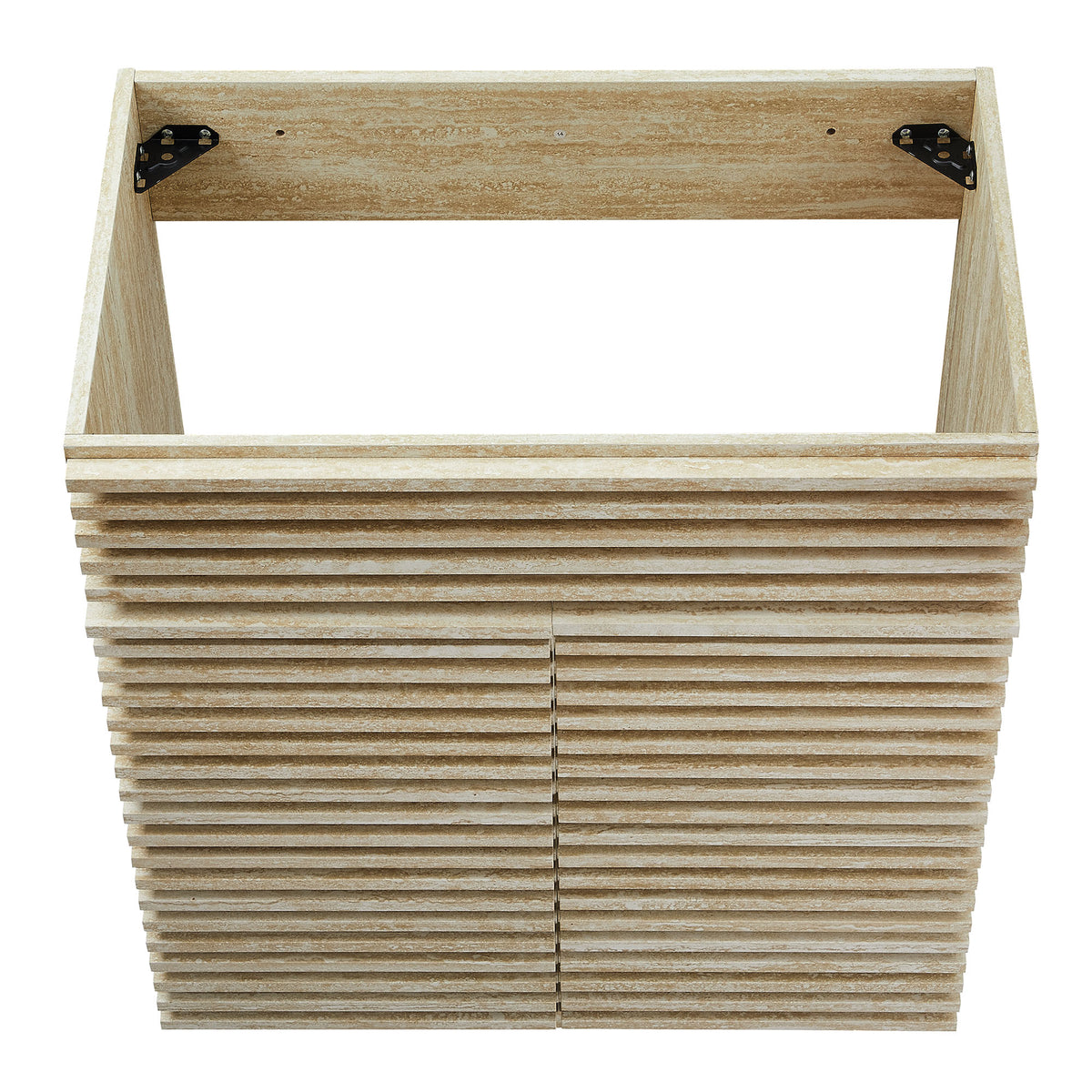 Render 30" Faux Travertine Bathroom Vanity Cabinet (Sink Not Included) - Ornate Home
