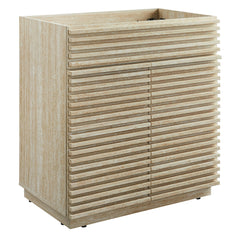 Render 30" Faux Travertine Bathroom Vanity Cabinet (Sink Not Included) - Ornate Home