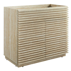 Render 36" Faux Travertine Bathroom Vanity Cabinet (Sink Not Included) - Ornate Home