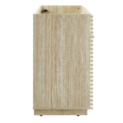 Render 36" Faux Travertine Bathroom Vanity Cabinet (Sink Not Included) - Ornate Home