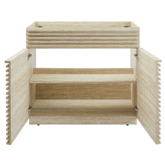 Render 36" Faux Travertine Bathroom Vanity Cabinet (Sink Not Included) - Ornate Home