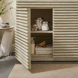 Render 36" Faux Travertine Bathroom Vanity Cabinet (Sink Not Included) - Ornate Home
