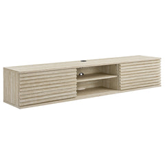 Render 70" Faux Travertine Wall-Mount Media Console TV Stand - Ornate Home