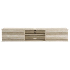 Render 70" Faux Travertine Wall-Mount Media Console TV Stand - Ornate Home