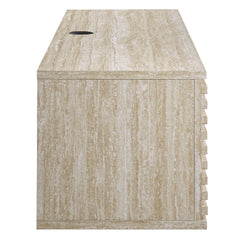 Render 70" Faux Travertine Wall-Mount Media Console TV Stand - Ornate Home
