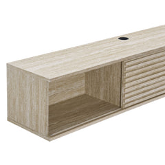 Render 70" Faux Travertine Wall-Mount Media Console TV Stand - Ornate Home