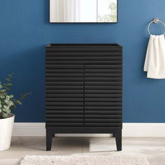 Render Black 24" Bathroom Vanity Cabinet (Sink Basin Not Included) - Ornate Home