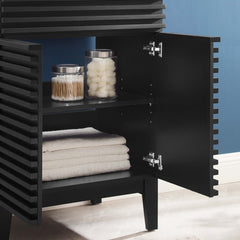 Render Black 24" Bathroom Vanity Cabinet (Sink Basin Not Included) - Ornate Home