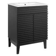 Render Black/White 24" Bathroom Vanity - Ornate Home