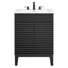 Render Black/White 24" Bathroom Vanity - Ornate Home