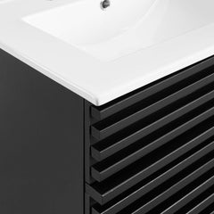 Render Black/White 24" Bathroom Vanity - Ornate Home