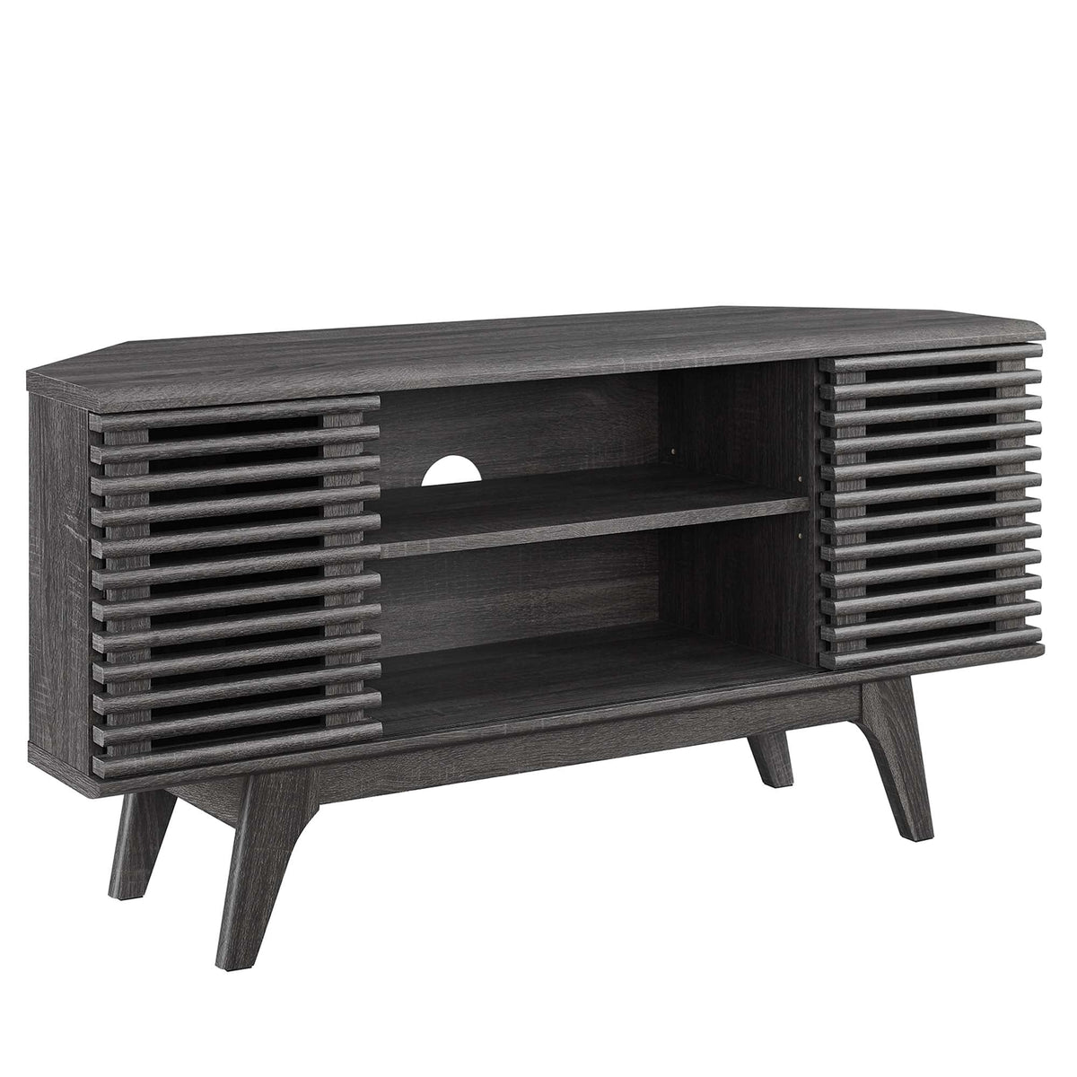 Render Charcoal 46" Corner TV Stand - Ornate Home