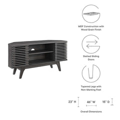 Render Charcoal 46" Corner TV Stand - Ornate Home