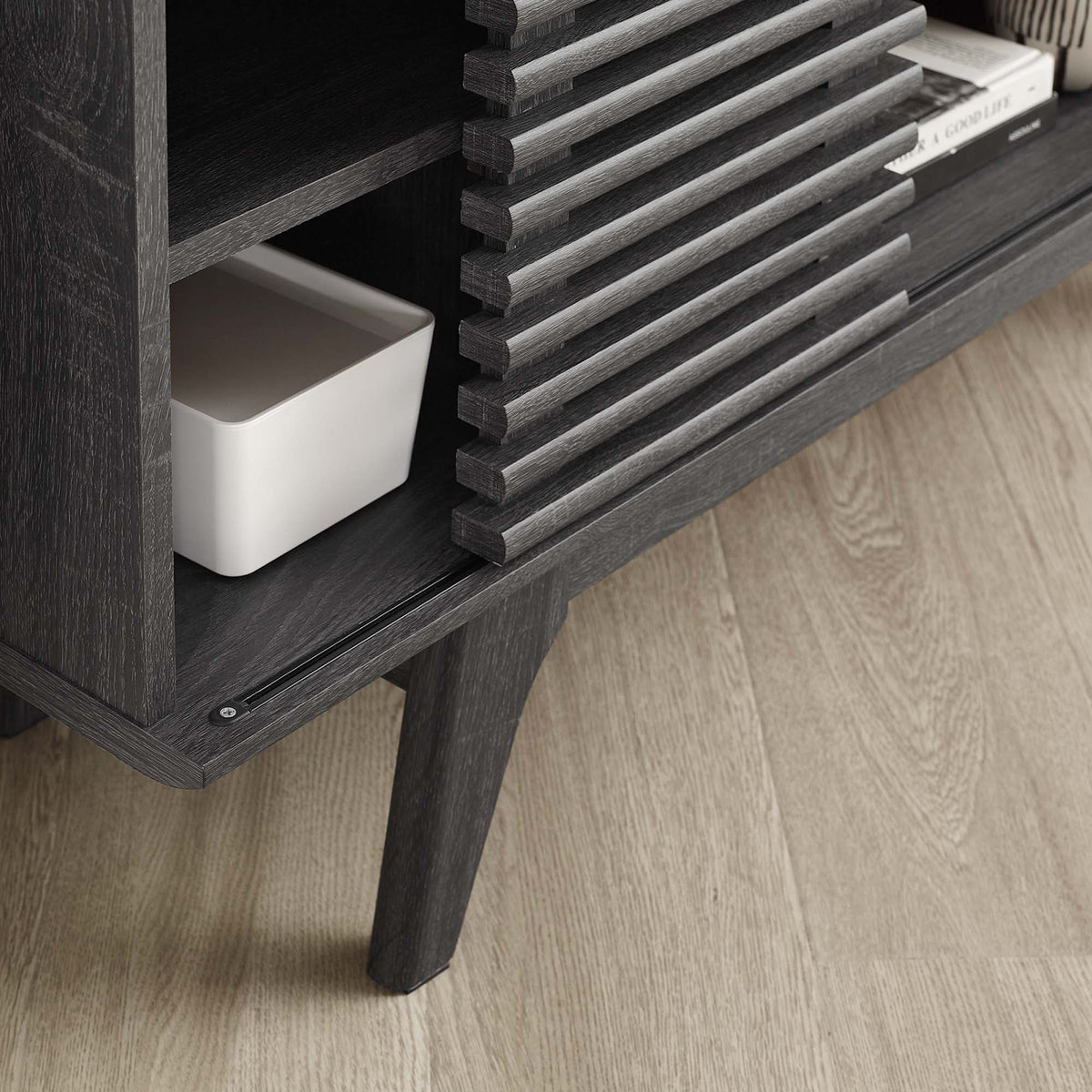 Render Charcoal 46" Corner TV Stand - Ornate Home