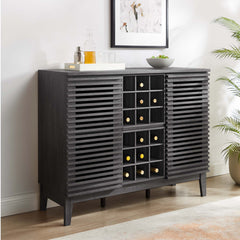 Render Charcoal Bar Cabinet - Ornate Home