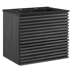 Render Charcoal/Black 24" Wall-Mount Bathroom Vanity - Ornate Home
