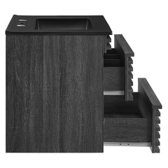 Render Charcoal/Black 24" Wall-Mount Bathroom Vanity - Ornate Home