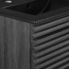 Render Charcoal/Black 24" Wall-Mount Bathroom Vanity - Ornate Home