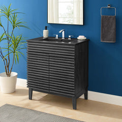 Render Charcoal/Black 30" Bathroom Vanity - Ornate Home