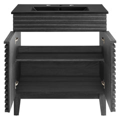 Render Charcoal/Black 30" Bathroom Vanity - Ornate Home
