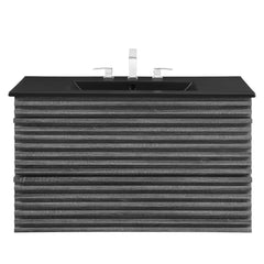 Render Charcoal/Black 36" Wall-Mount Bathroom Vanity - Ornate Home