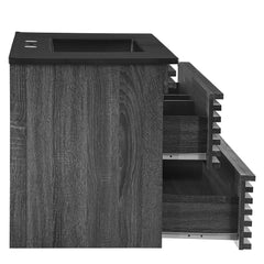 Render Charcoal/Black 36" Wall-Mount Bathroom Vanity - Ornate Home