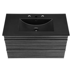 Render Charcoal/Black 36" Wall-Mount Bathroom Vanity - Ornate Home
