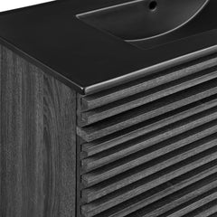Render Charcoal/Black 36" Wall-Mount Bathroom Vanity - Ornate Home