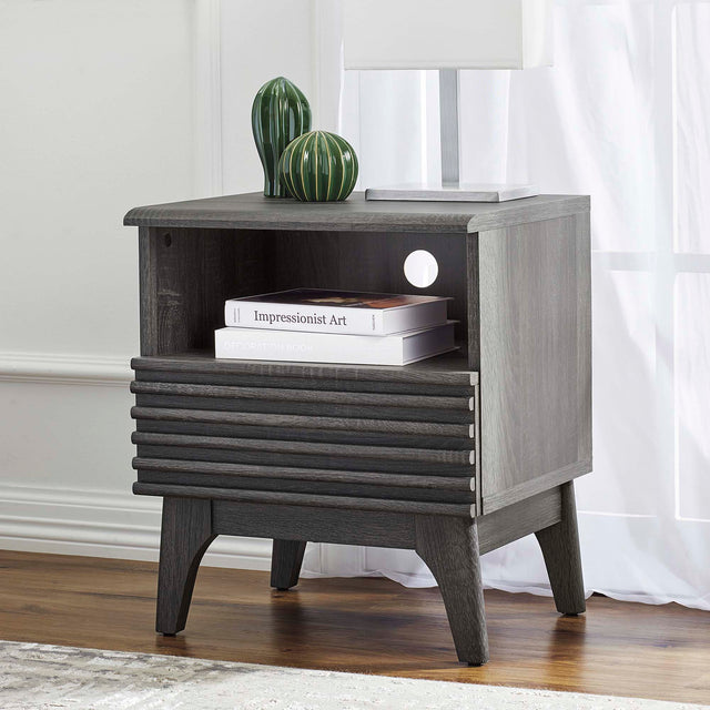 Render Charcoal Nightstand - 15x19x21" - Ornate Home