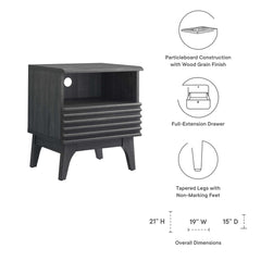 Render Charcoal Nightstand - 15x19x21" - Ornate Home