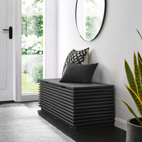 Render Charcoal Storage Bench - Ornate Home