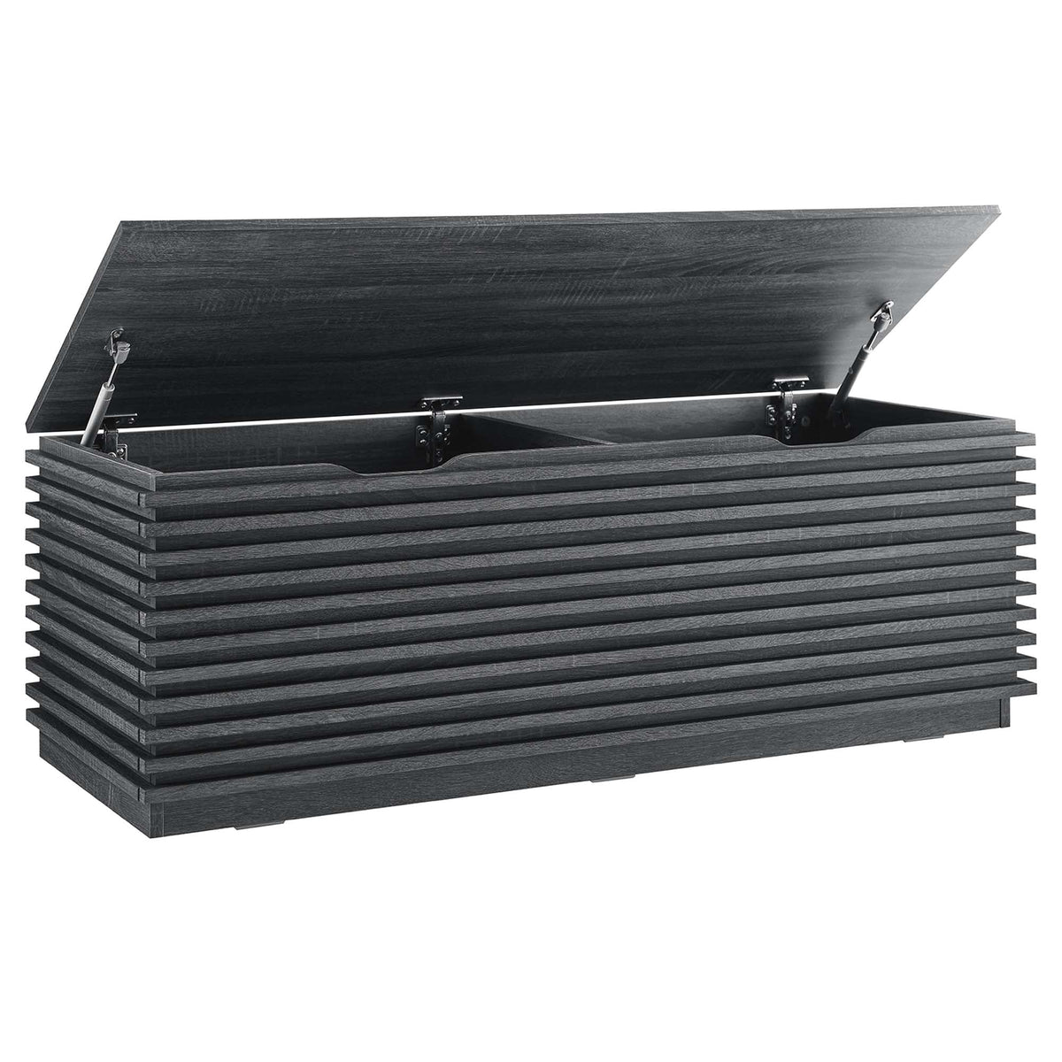 Render Charcoal Storage Bench - Ornate Home