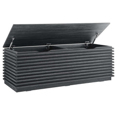 Render Charcoal Storage Bench - Ornate Home