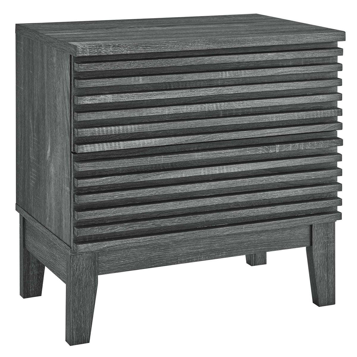 Render Charcoal Two-Drawer Nightstand - Ornate Home