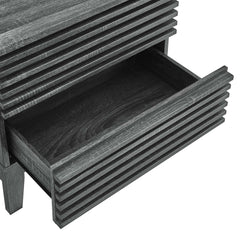 Render Charcoal Two-Drawer Nightstand - Ornate Home