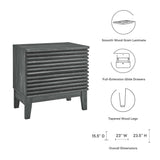 Render Charcoal Two-Drawer Nightstand - Ornate Home