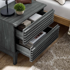 Render Charcoal Two-Drawer Nightstand - Ornate Home