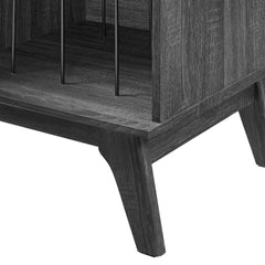 Render Charcoal Vinyl Record Display Stand - 17.5x18.5" - Ornate Home