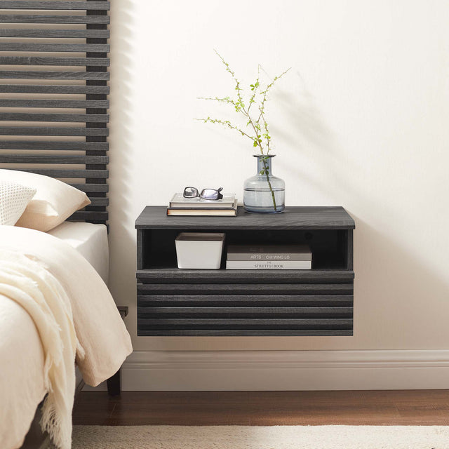 Render Charcoal Wall-Mount Nightstand - Ornate Home