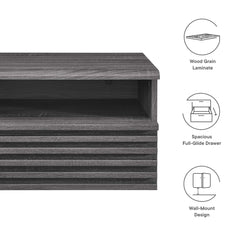 Render Charcoal Wall-Mount Nightstand - Ornate Home