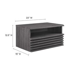 Render Charcoal Wall-Mount Nightstand - Ornate Home