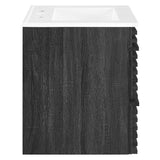 Render Charcoal/White 24" Wall-Mount Bathroom Vanity - Ornate Home