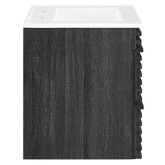 Render Charcoal/White 24" Wall-Mount Bathroom Vanity - Ornate Home